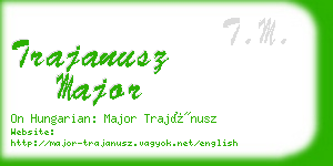 trajanusz major business card